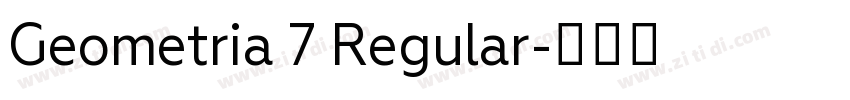 Geometria 7 Regular字体转换